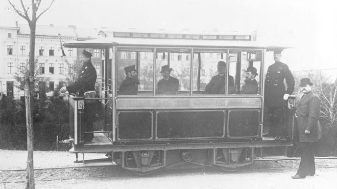Tramvaj v Berlíně. 1881.