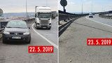 Auto odstavené na Vysočanské radiále odstranili díky Blesku! Překáželo tam měsíc