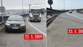 Auto odstavené na Vysočanské radiále odstranili díky Blesku! Překáželo tam měsíc