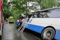 Autobus na Plzeňsku sjel do příkopu: Několik zraněných