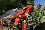 Vážná nehoda hasičů z Německa.