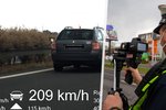 Mladík jel po dálnici rychlostí 209km/h.