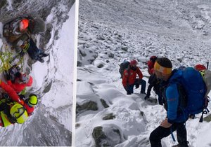 Záchrana dvou českých horolezců ve Vysokých Tatrách