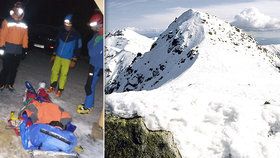 Český skialpinista se zranil při sjezdu Veľké Zmrzlé doliny