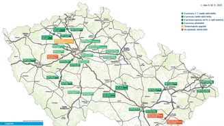 Umístění vysokorychlostních vah na českých dálnicích Umístění vysokorychlostních vah na českých dálnicích
