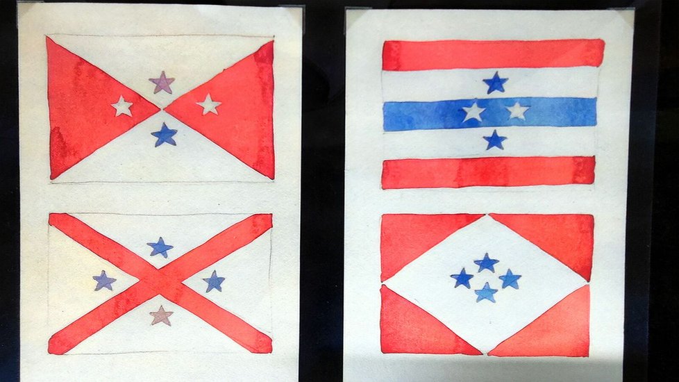 I tak mohla vypadat vlajka naší republiky, návrhy pocházejí z roku 1919.