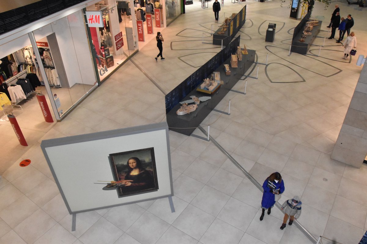 Unikátní výstava v olomoucké obchodní galerie Šantovka představuje génia Leonarda da Vinciho.