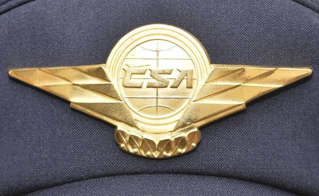 Výstava 100 let československého letectví 1918 - 2018 v Plzni, odznak pilota ČSA, Československé státní aerolinie.