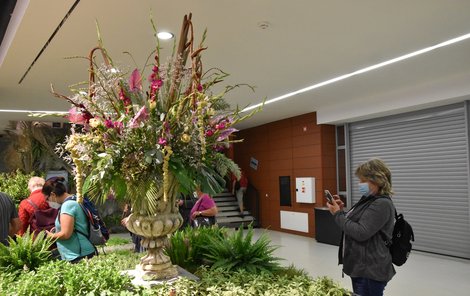 Návštěvníci mohou obdivovat skvostná květinová aranžmá.