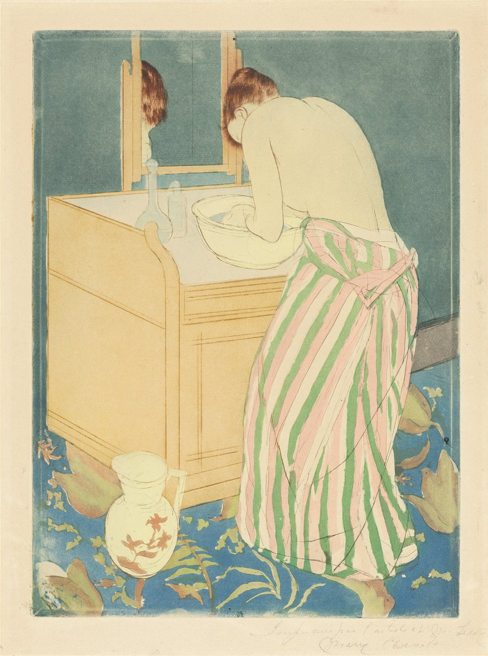 Mary Cassatt, Myjící se žena