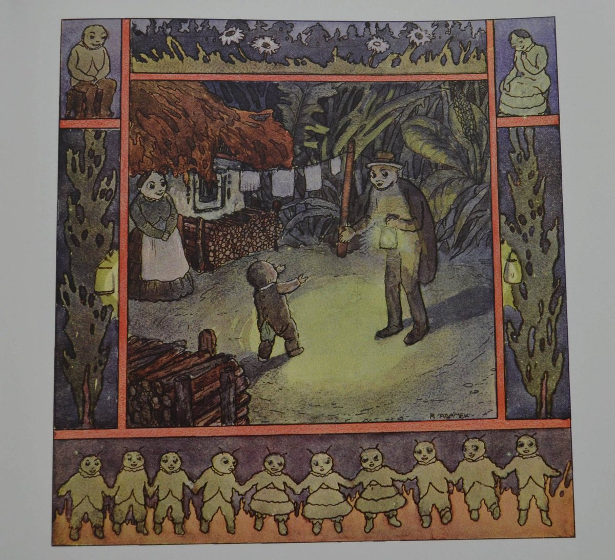 1912 - Ilustrace poprvé vytvořil v barvě Rudolf Adámek (1882 až 1953).