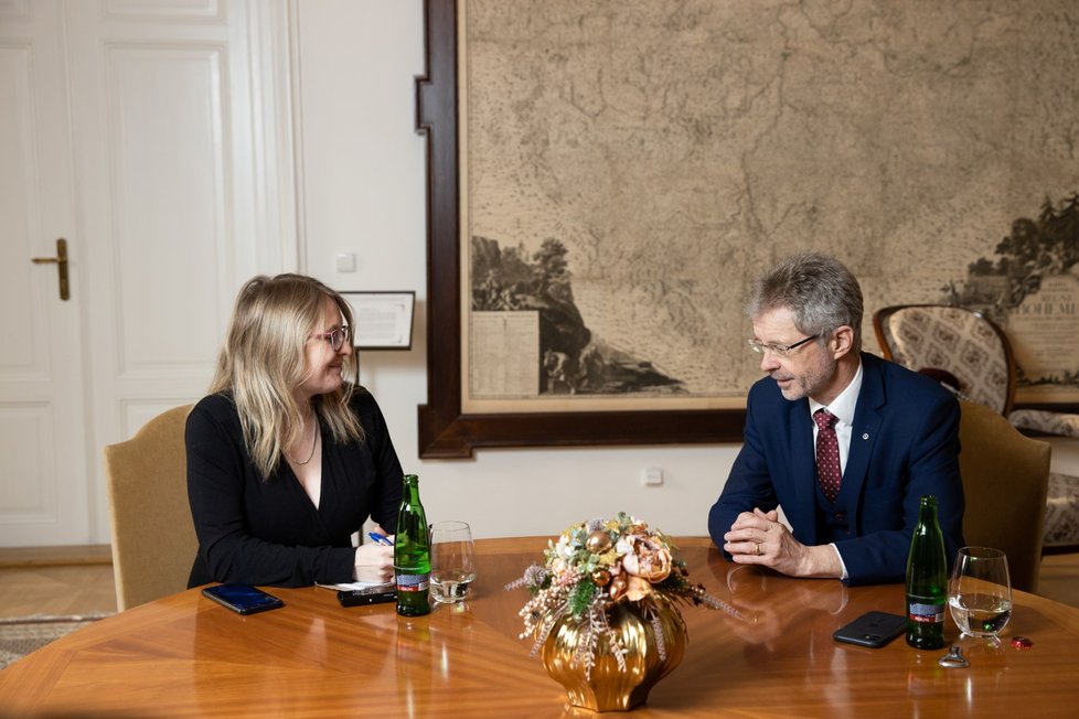 Předseda Senátu Miloš Vystrčil (ODS) během rozhovoru pro Blesk Zprávy (20.12.2022)