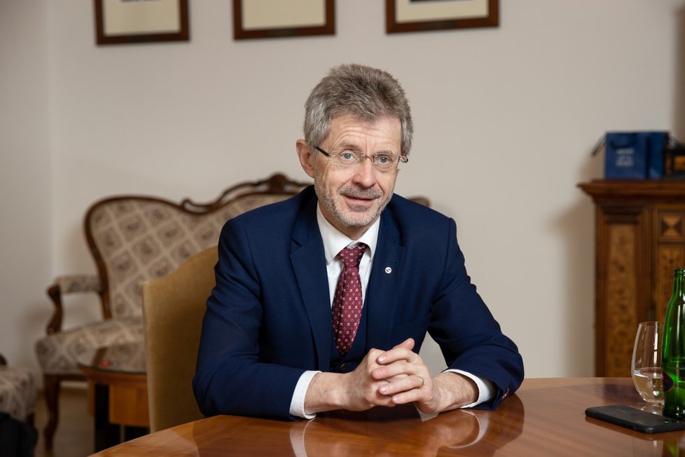 Předseda Senátu Miloš Vystrčil (ODS) během rozhovoru pro Blesk Zprávy (20. 12. 2022)