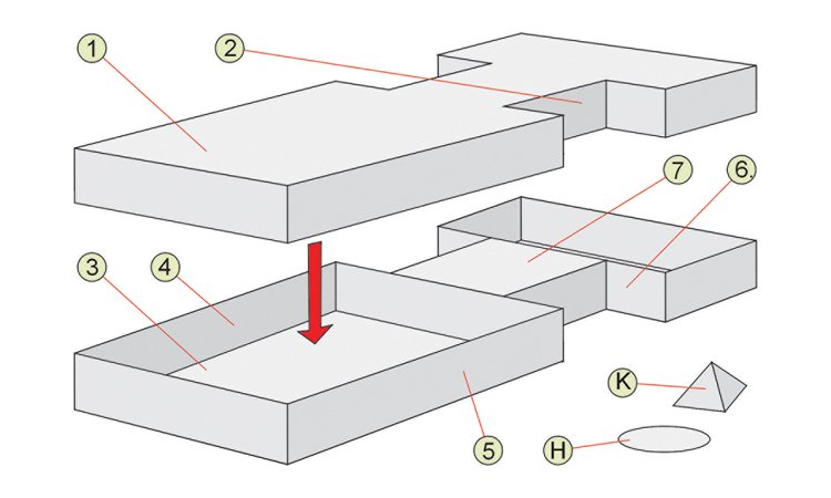 Návod na slepení vystřihovánky deskové hry ze starověkého mezopotámského města Ur v časopisu ABC č. 21/2020