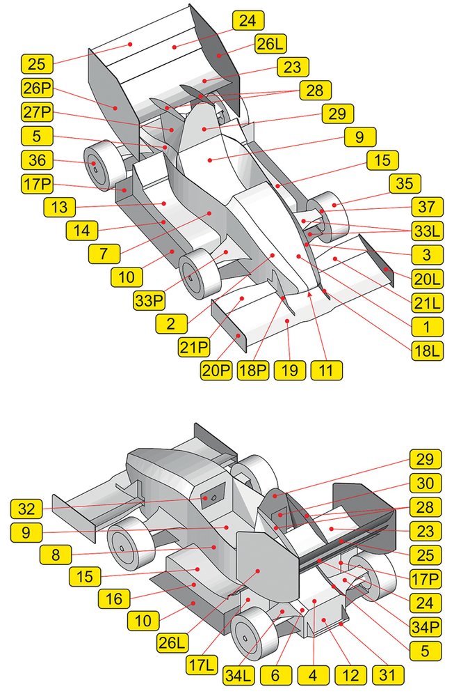 Návod na slepení: Papírový model formule E-Force vychází v časopisu ABC č. 25-26/2020