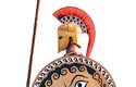 Vystřihovánka starořeckého bojovníka hoplita z městského státu Sparta, který se vyznamenal v Bitvě u Thermopyl