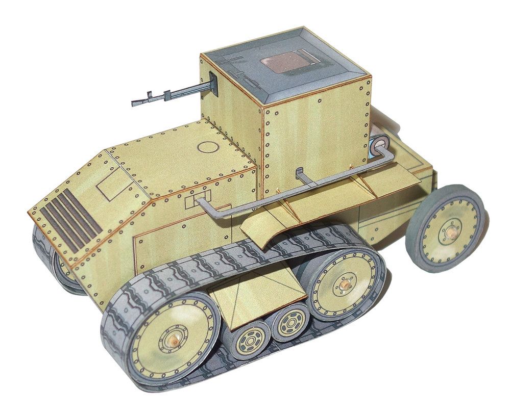 Papírový model varianty tančíku Morris-Martel v časopisu ABC č. 14/2020