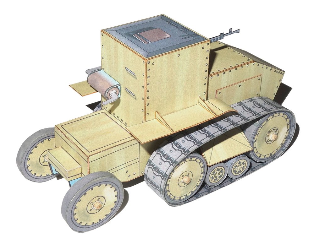 Papírový model varianty tančíku Morris-Martel v časopisu ABC č. 14/2020