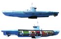 Vystřihněte a sestavte si papírový model německé ponorky typu VIIc U-206 Reichenberg