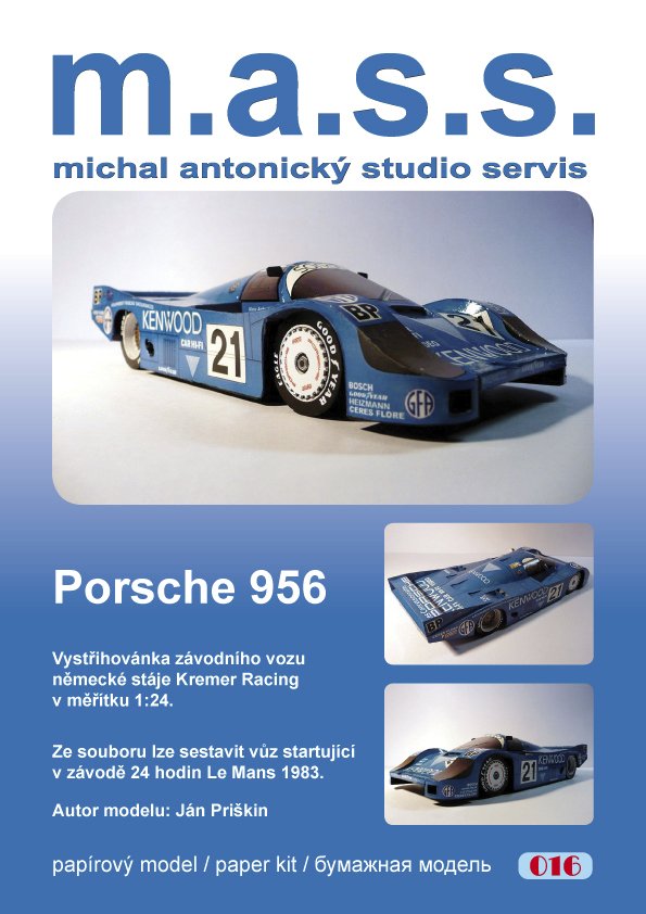 VYstřihovánka Porsche 956