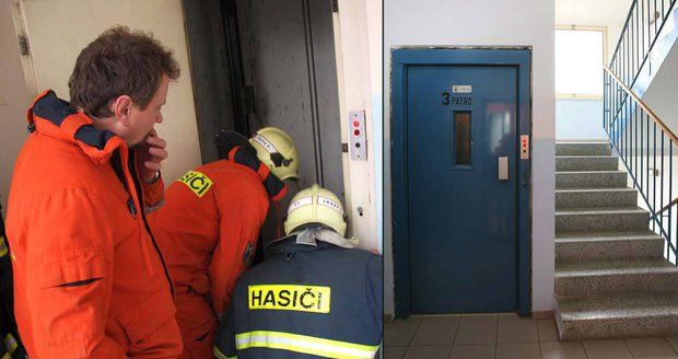 Drama na Teplicku: Se čtyřmi lidmi se propadl výtah