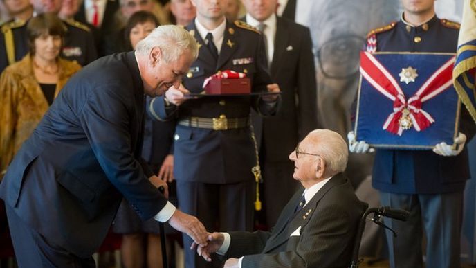 Sir Nicholas Winton a prezident Miloš Zeman