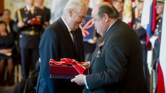 Miloš Zeman a Nicolas Soames Miloš Zeman a Nicolas Soames