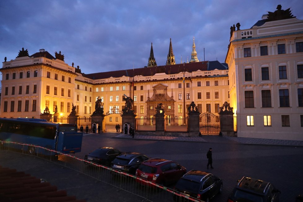 Příjezdy hostů na Pražský hrad
