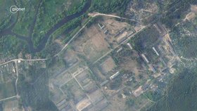 Satelitní snímky zachytily stavbu tábora pro Wagnerovce v Bělorusku (červen 2023)