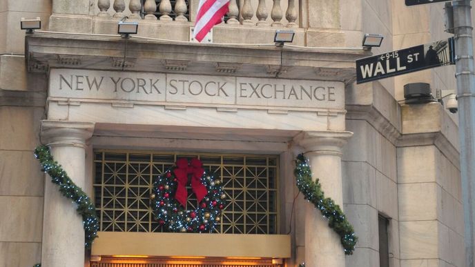 vánoční dekorace na NYSE vánoční dekorace na NYSE