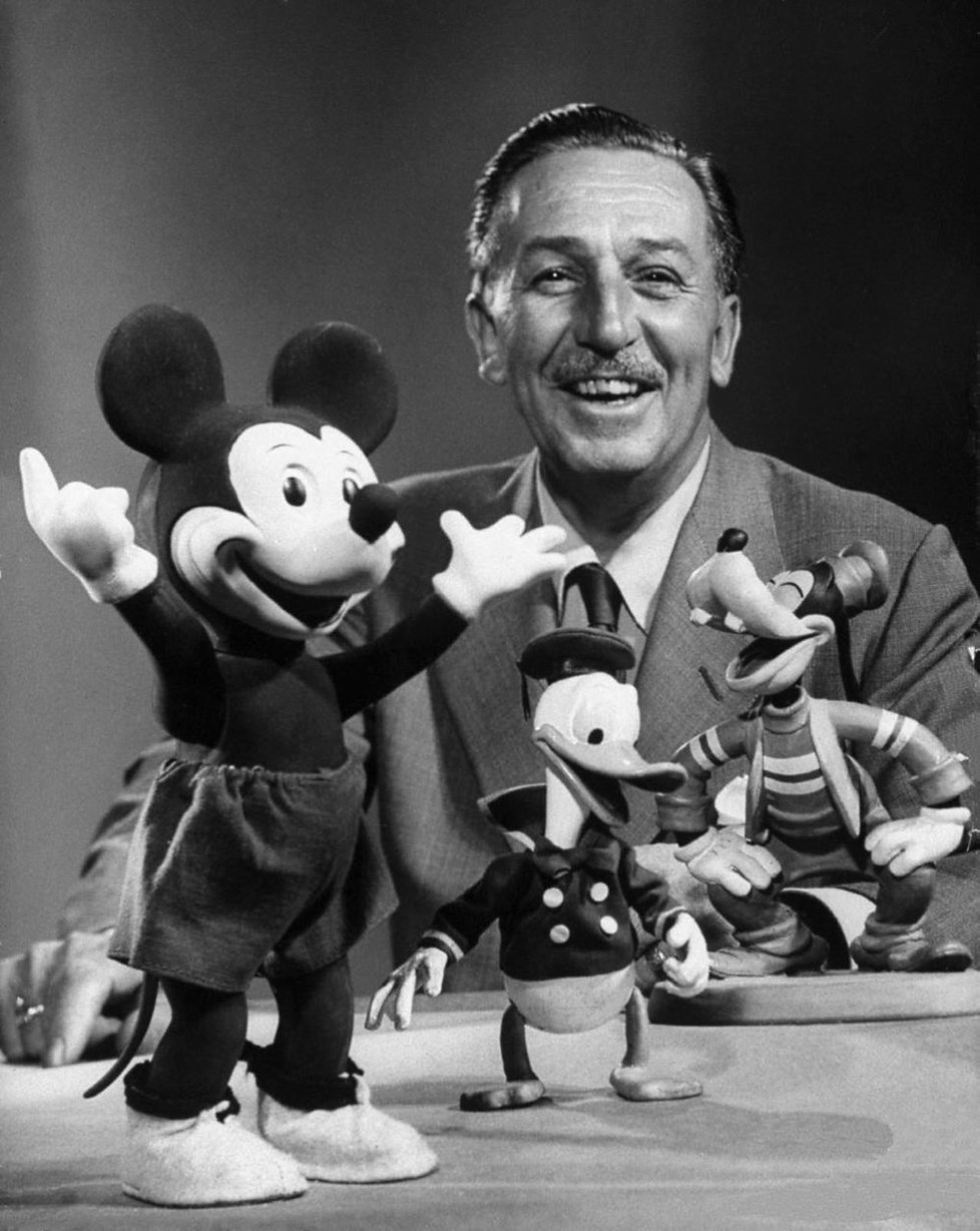 Walt Disney, otec Mickey Mouse, založil své impérium v garáži v Los Angeles.