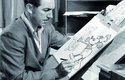 Walt Disney kreslí Mickey Mouse
