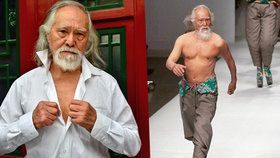 Sexy děda hvězdou přehlídek: Módní molo dobyl v 80 letech