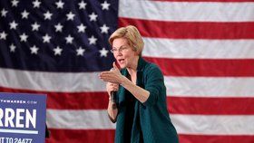 Demokratická adeptka na prezidentský úřad Elizabeth Warrenová