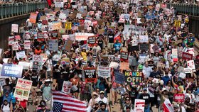 Protesty ve Washingtonu proti nasazení Národní gardy (6.9.2025)