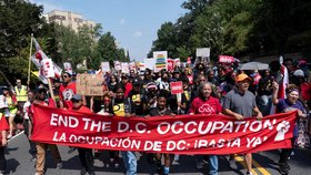 Protesty ve Washingtonu proti nasazení Národní gardy (6.9.2025)