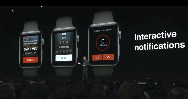  Notifikace jsou s novým systémem více interaktivní. Můžete si skrze ně objednat letenku, zaplatit skrze Apple Pay či další funkce, které jim programátoři umožní.