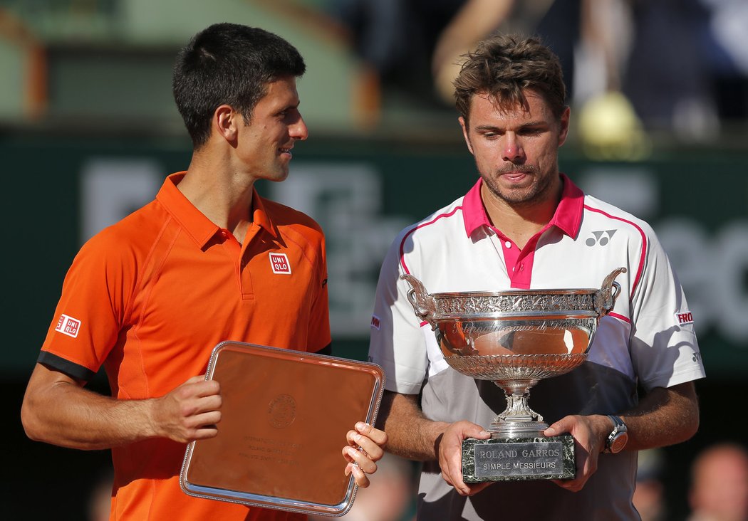 Djokovič a Wawrinka na slavnostním závěrečném ceremoniálu