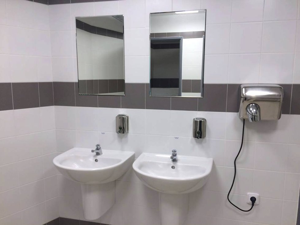 Veřejné toalety jsou elegantně zařízené.