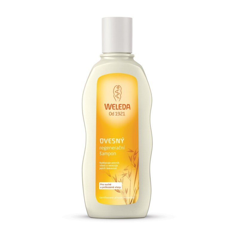 Ovesný regenerační šampon pro suché a poškozené vlasy Weleda, 249 Kč (190 ml), koupíte na www.weleda.cz
