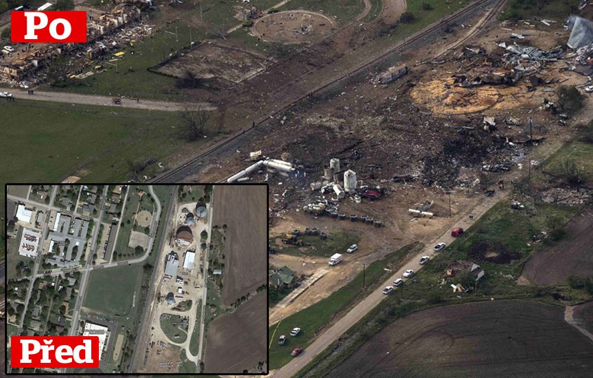 Obraz zkázy: Výbuch továrny na hnojiva srovnal se zemí české městečko West v Texasu