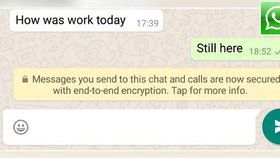 WhatsApp začal šifrovat zprávy. Bezpečnost messengeru se zvýšila.