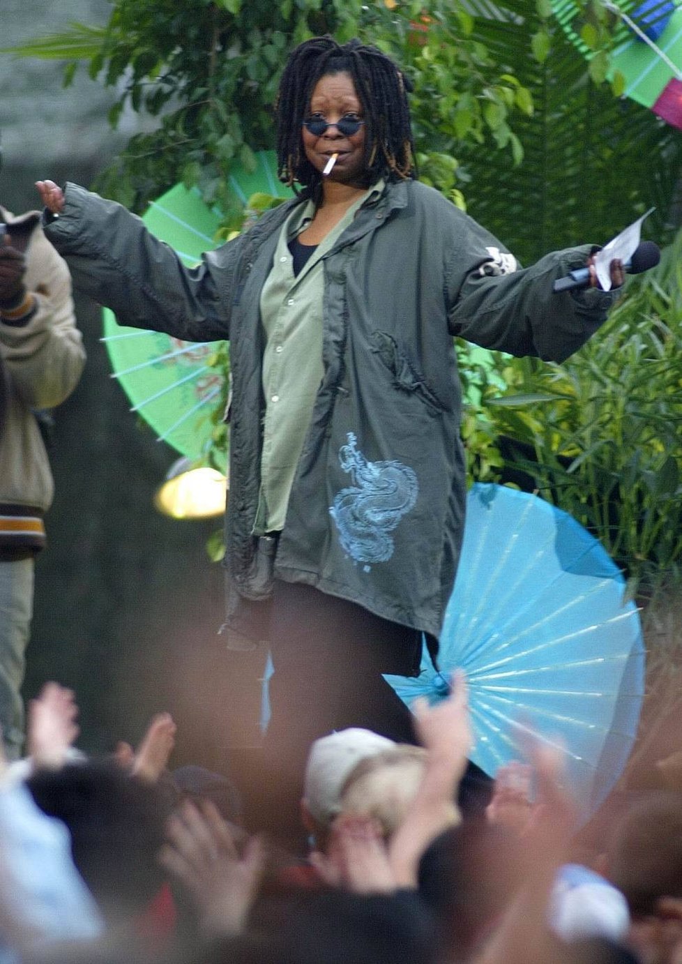 Whoopi Goldberg na demonstraci proti zákazu kouření