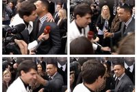 Herec Will Smith zmlátil novináře: Líbal ho na pusu