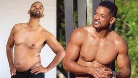 Will Smith upustil od vyrýsovaných svalů, fanouškům ukázal břicho.