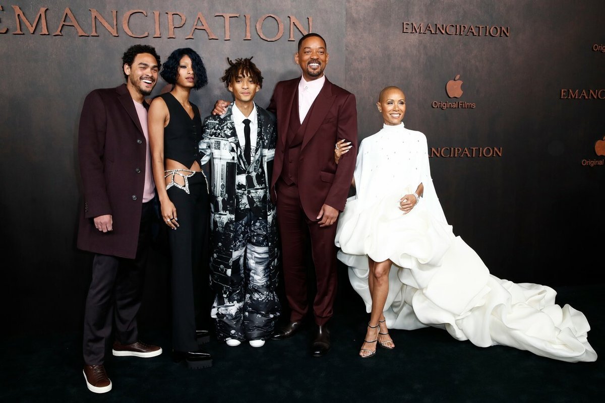Herec Will Smith přivedl na premiéru filmu Osvobození celou svou rodinu.