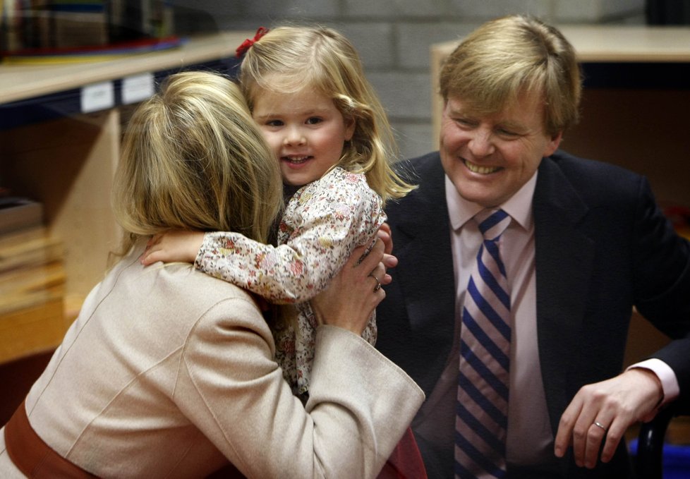 Nizozemský král Willem-Alexander s rodinou