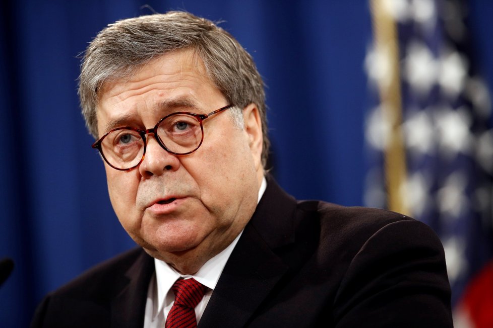 William Barr je americký ministr spravedlnosti.