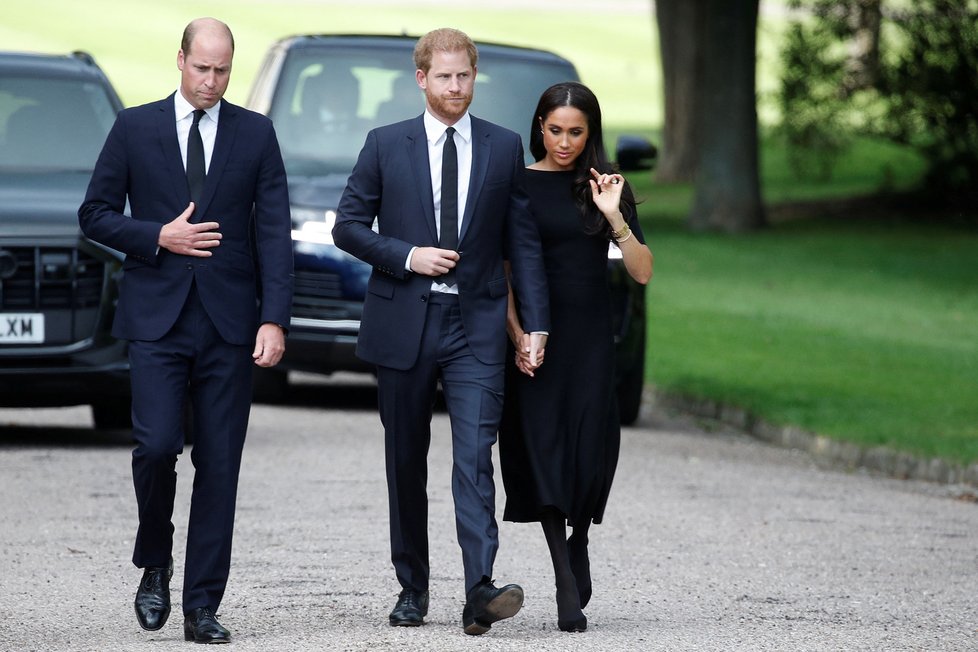 William s Kate a Harry s Meghan u Windsoru.