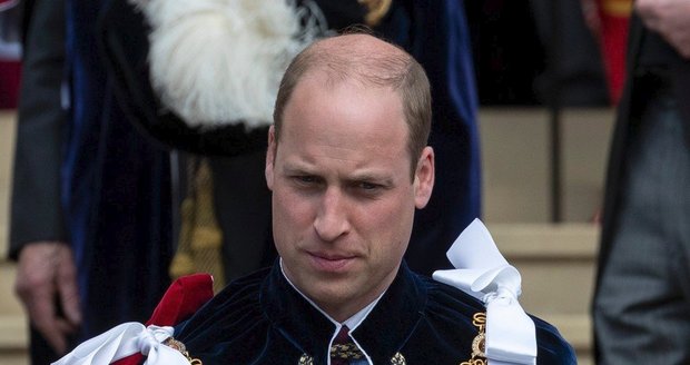 William na ceremoniálu rytířů Podvazkového řádu